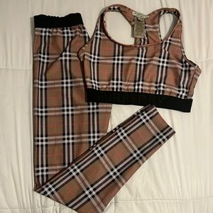 Burberry London England leggings & sports bra SET